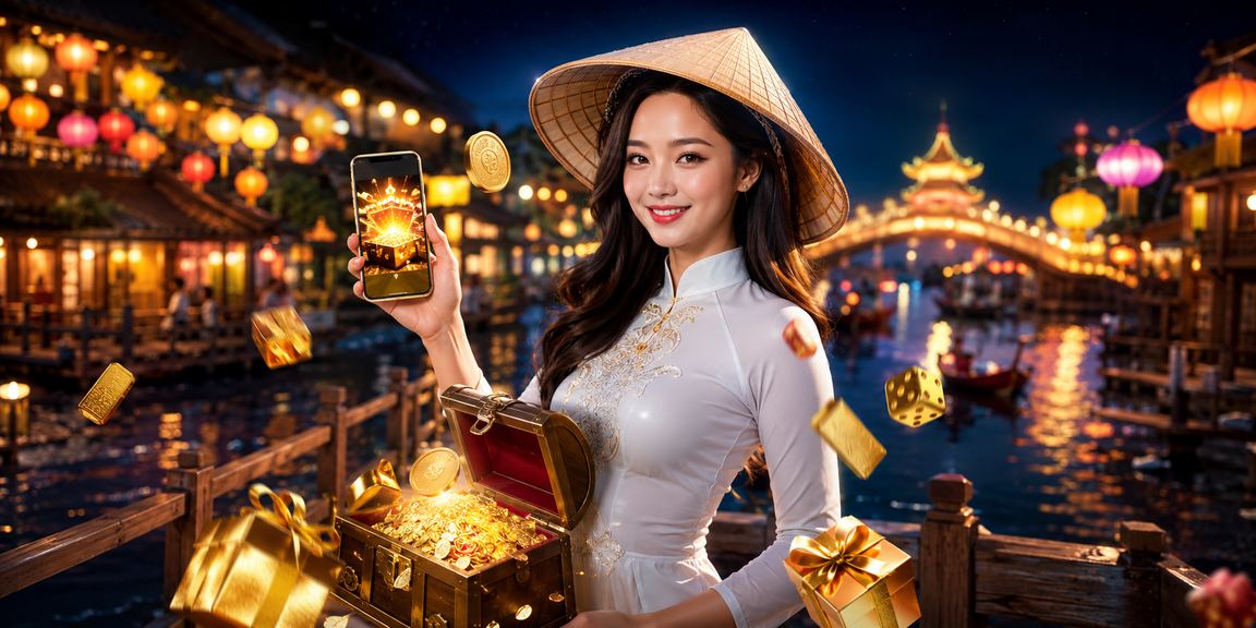 Người chơi trải nghiệm casino trên di động tại Hà Nội với nón lá truyền thống